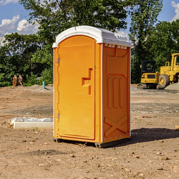 how often are the portable restrooms cleaned and serviced during a rental period in Lead Hill